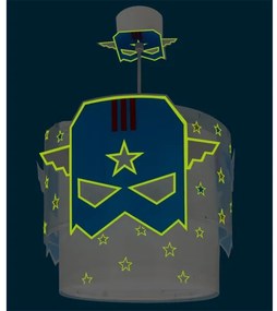 Dalber 61812 - Gyerek csillár KÉK HERO 1xE27/15W/230V