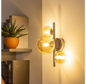 Brilagi - LED fali lámpatest MILLA 3xG9/3W/230V fekete króm/arany