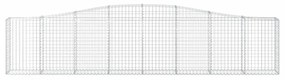 2 db íves horganyzott vas gabion kosár 400x30x80/100 cm