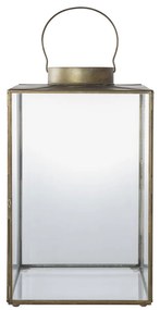 Mohali dekorációs lámpás, fém/üveg, antik réz színű