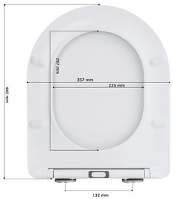 Gamma Magro, WC ülőke 438x361mm duroplasztból, lassan záródó, fehér, GMA-MAGRO