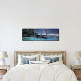 Vízpart képe (órával) (90x30 cm)