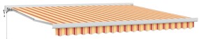 Automatikus Behúzható Napernyő sárga és narancs színben 400x300 cm