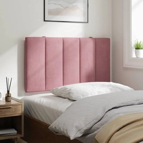 rózsaszín bársony fejtámla párna 80 cm