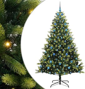 vidaXL Mesterséges Hajlított Karácsonyfa 300 LED-del Zöld 210 cm