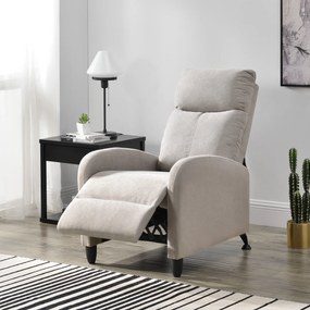 [en.casa] Relax fotel TV fotel kárpitozott fotel dönthető háttámlával fekvőfotel textil barna