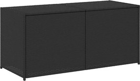 vidaXL fekete polyrattan kerti tárolóláda 283 L