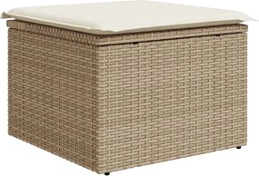 vidaXL bézs polyrattan kerti szék párnával 55 x 55 x 37 cm