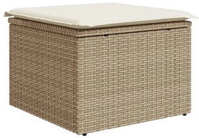 vidaXL bézs polyrattan kerti szék párnával 55 x 55 x 37 cm