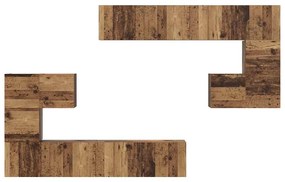 TV szekrény garnitúra 8 pcs Régi fa Közepes 30,5 x 30 x 30 cm