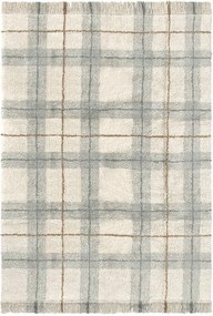 Lorena Canals Tartan Blue Sage szőnyeg 140x190 cm kézzel szőtt pamut