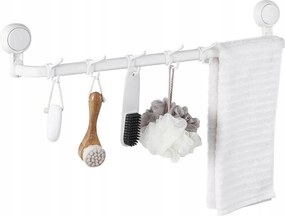 Fürdőlepedő tartó 5 akasztóval Taili fehér
