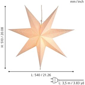 Eglo 410244 - Karácsonyi dekoráció SENSY 1xE14/25W/230V 54 cm