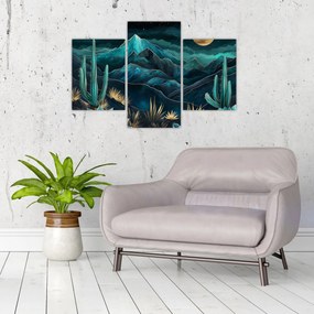 Kép - Türkiz éjszaka (90x60 cm)