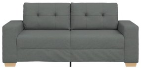 sötétszürke szövet loveseat kanapé 140 cm