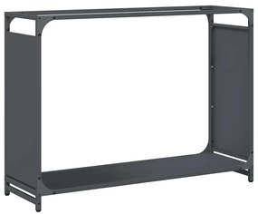 antracitszürke hidegen hengerelt acél tűzifatároló 90x28x65 cm