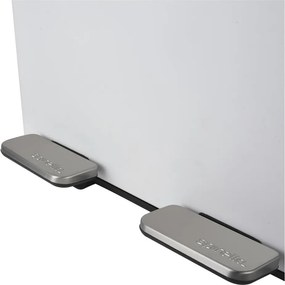 Matt fehér acél szelektív pedálos szemetes 2x30 l Aliya – Spirella