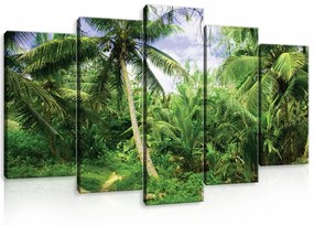Vászonkép 5 darabos, Pálmafák,pálma levelek 100x60 cm méretben