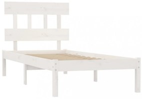 fehér tömör fa ágykeret 100x200 cm