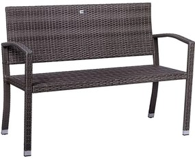 STILISTA Kerti polyrattan pad 122 x 52 cm szürke