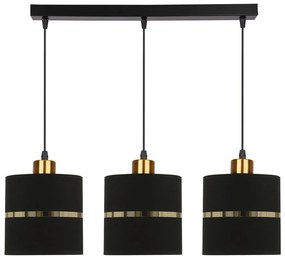 Csillár zsinóron ASSAM 3xE27/60W/230V fekete