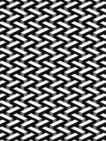 Fotótapéta Sakk cikk-cakk Fekete-fehér blokkok illúzió 184x254 +ragasztó