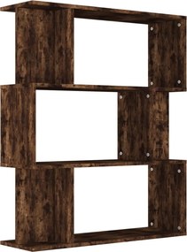 vidaXL füstös tölgy színű fa könyvszekrény/térelválasztó 80x24x96 cm