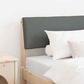 Kárpitozott fejtámla Sötétszürke 90 cm Tömör fenyőfa