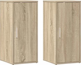 vidaXL 2 db sonoma-tölgyszínű forgácslap cipősszekrény 32 x 35 x 70 cm