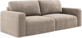 Bézs zsenília kinyitható-tárolóhelyes kanapé 252 cm Kona – Makamii