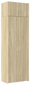 sonoma tölgy szerelt fa tárolószekrény 70 x 42,5 x 225 cm