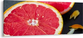 Szeletelt grapefruit képe (120x50 cm)