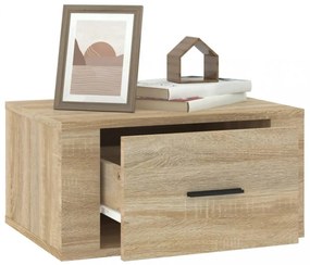 2 db sonoma tölgy falra szerelhető éjjeliszekrény 50x36x25 cm