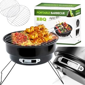 Turista Grill Összecsukható Karbon Hordozható Kerek Keming Fogantyúval