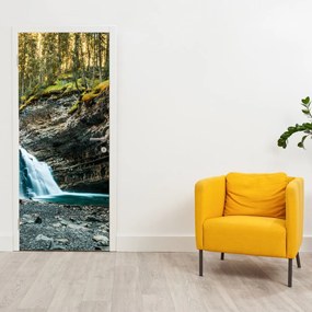 Fotótapéta ajtóra - Erdei vízesés (95x205cm)