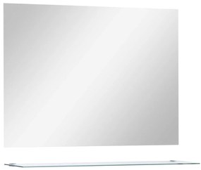 edzett üveg falitükör polccal 80 x 60 cm