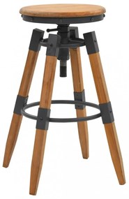 2 db állítható, tömör fenyő bárszék 53,5 x 53,5 x 79 cm