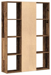 antik fa forgácslap térelválasztó/könyvszekrény 100x24x140 cm