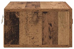 Fali éjjeli szekrény Öreg fa 35 x 35 x 20 cm Faanyag