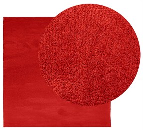 OVIEDO piros rövid szálú szőnyeg 160 x 160 cm