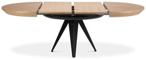Magnus bővíthető étkezőasztal fekete fémlábakkal, ø 120 cm - Windsor &amp; Co Sofas