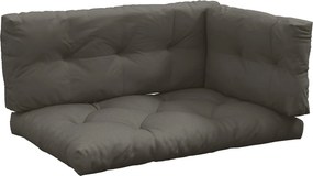 Outsunny 3 Fős Palettás Párna 120cm x 80cm x 12cm Padló Párna UV Védelemmel Kertbe, Erkélyre Sötétszürke | Aosom