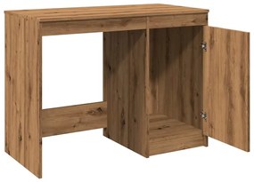 kézműves tölgy színű szerelt fa íróasztal 100 x 50 x 76 cm