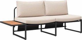 vidaXL Kerti kanapé párnával Tópszínű 200,5 x 70 x 85,5 cm Acél