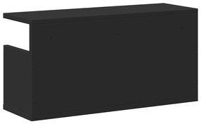 fekete szerelt fa faliszekrény 60 x 20 x 30 cm
