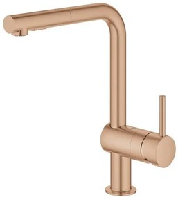 Mosogató csaptelep GROHE Minta forgó karral, 2 áram csiszolt Warm Sunset 30274DL0