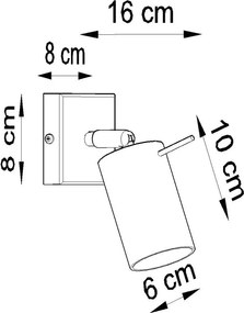 Fehér fém spotlámpa ø 6 cm Etna – Sollux