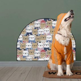 PIPPER. Védő textil falmatrica – Ív – Bulldogok Méret: 83x60cm, Indíték: név nélkül