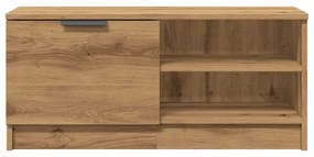 2 db barna tölgy színű szerelt fa TV-szekrény 80x35x36,5 cm