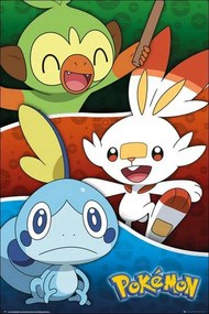 Pokemon Galar Starters poszter 61x91,5 cm